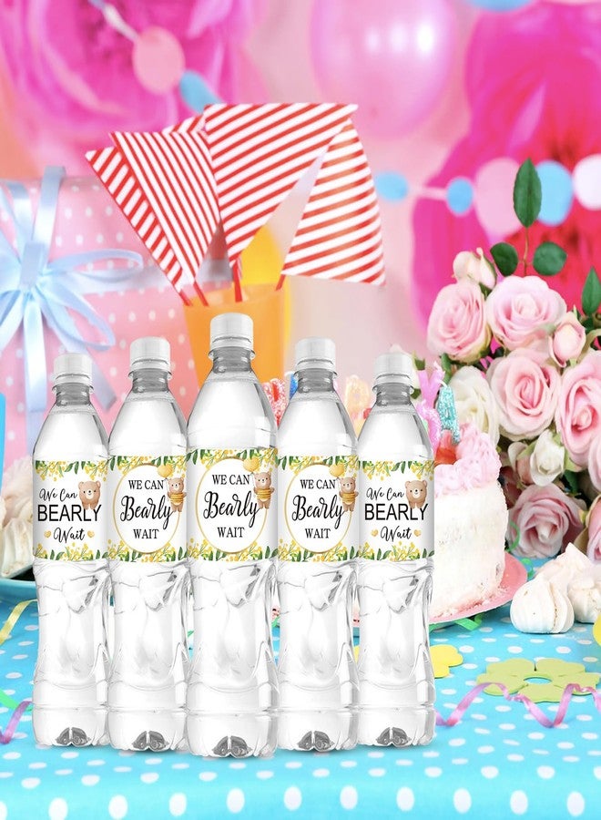 WIDEIDEAL 33Pcs We Can Bearly Wait Water Bottle Labels, Baby Shower Water Bottle Stickers, Boy or Girl Gender Reveal Baby Bear Party Decorations Supplies - Image 4